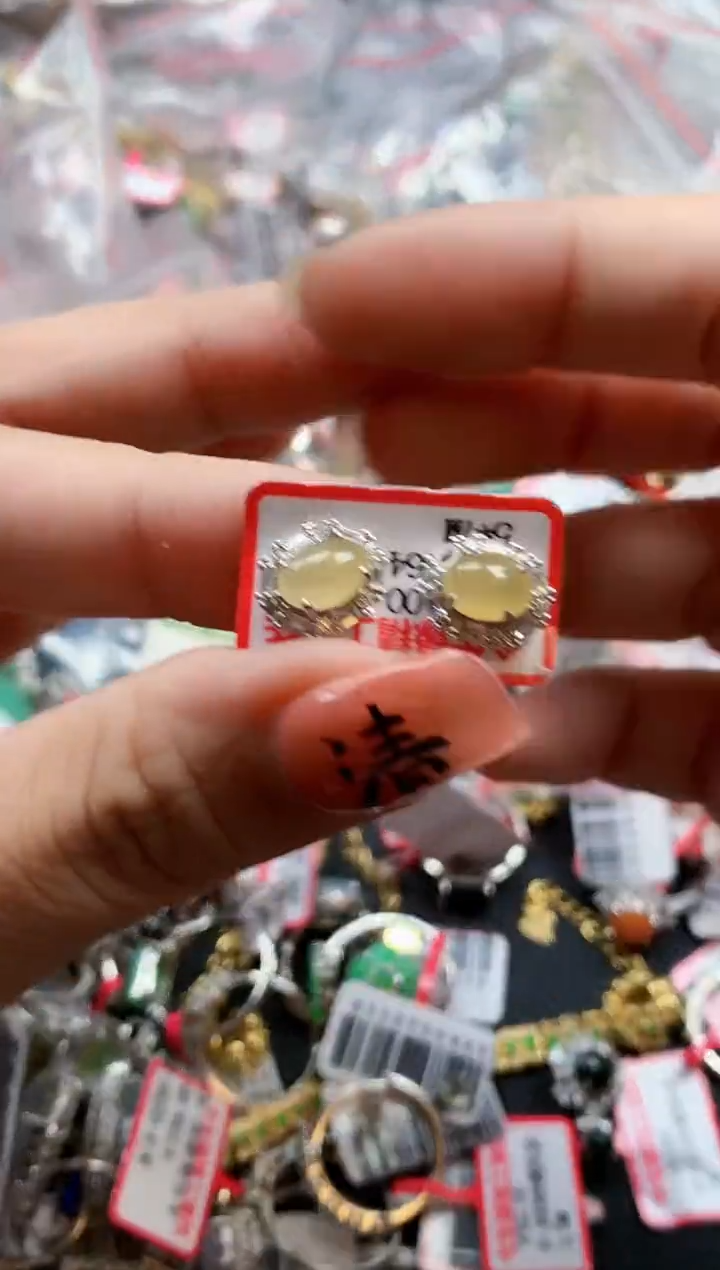 银S925镶嵌戒指翡翠天然A货缅甸翡翠
