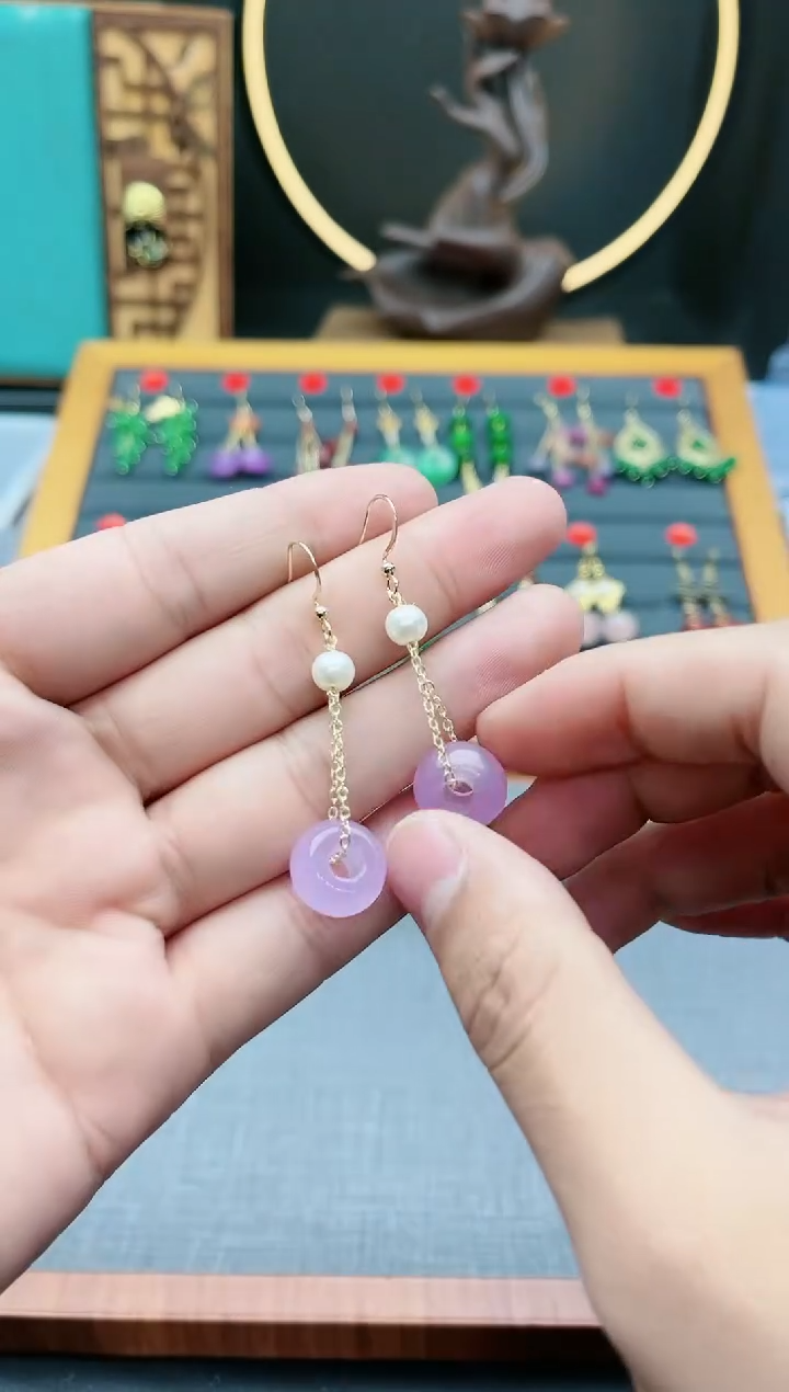 【闪购商品】玛瑙/玉髓耳钉银S925镶嵌715000