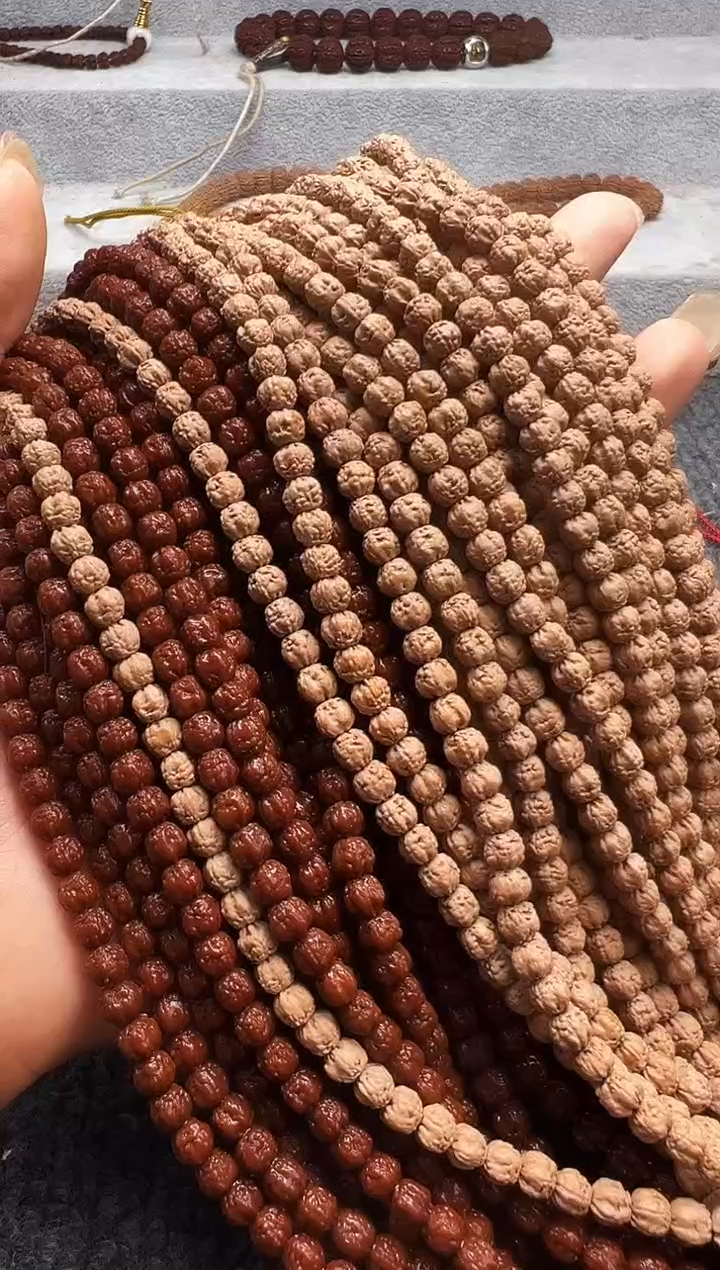 金刚菩提手串原装佛手长串5-6mm左右礼盒皮袋