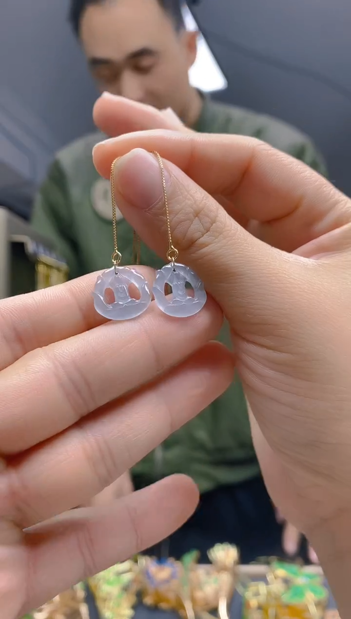 【闪购商品】翡翠耳饰合金222翡翠耳线