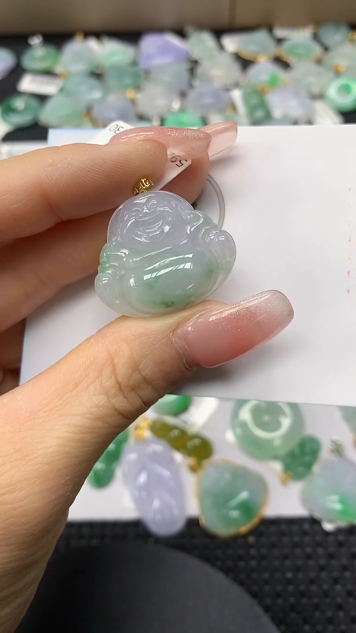 颈饰18K金镶嵌翡翠11111111111