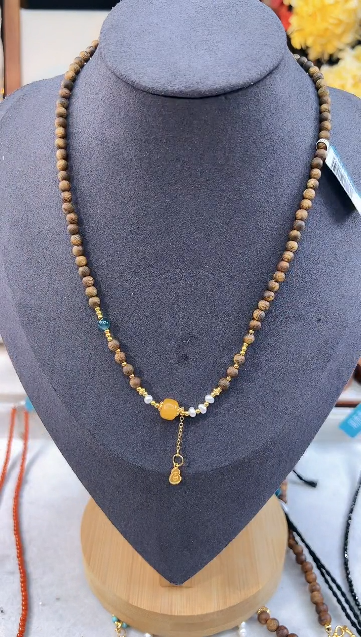 【闪购商品】琥珀颈饰银S925镶嵌@@D921R014624