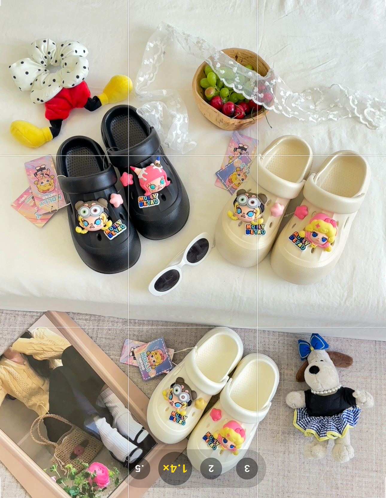 新款泡泡玛特卡通洞洞鞋外穿增高沙滩鞋女厚软底X1501