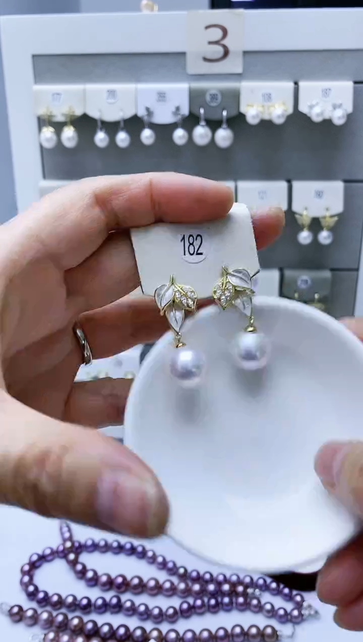 【闪购商品】淡水珍珠耳饰银S925镶嵌182