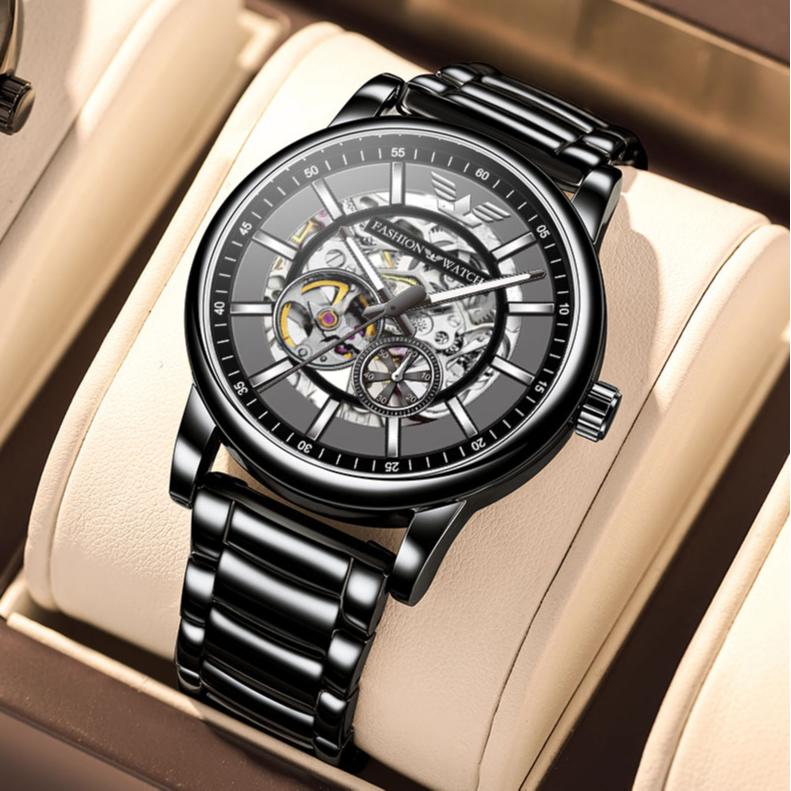 【大琪补贴】瑞士TINAIBIN 德雷斯顿系列 时尚镂空全自动机械腕表YH