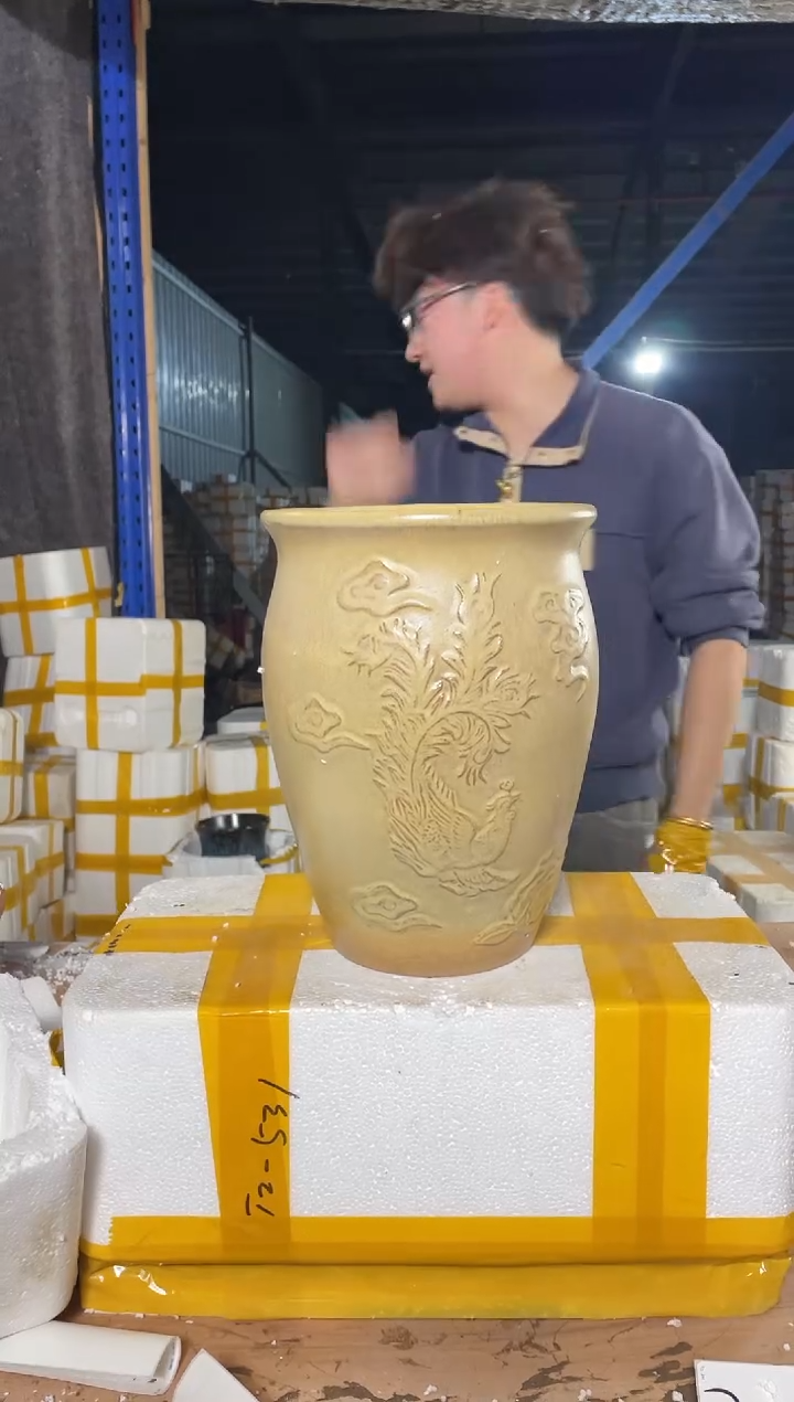 紫砂花盆宜兴紫砂粗陶花盆19.8/21