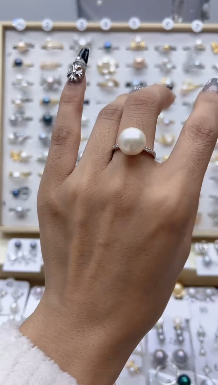 【闪购商品】淡水珍珠戒指合金43