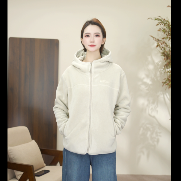 188新款冬款休闲百搭加绒加厚撞色双面奥利绒外套