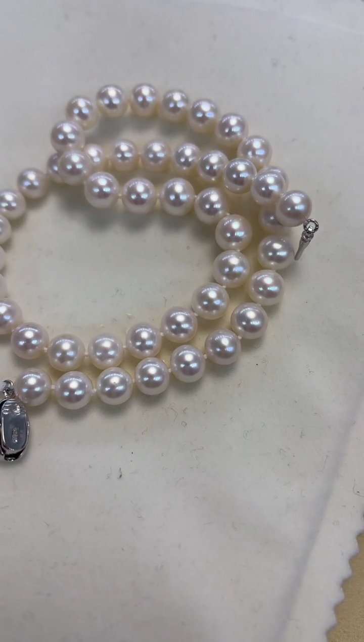 颈饰银S925镶嵌淡水珍珠8.5-9.5MM无核