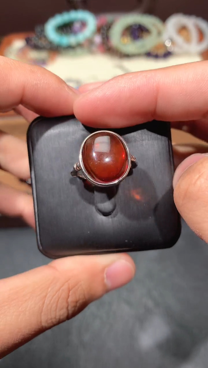 未镶嵌琥珀戒指F46【多样性发其一】