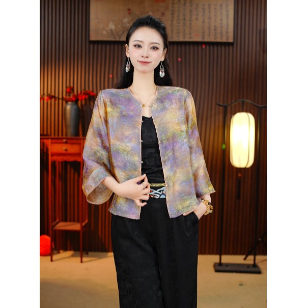 【紫萤】小鱼高定新中式国风外套