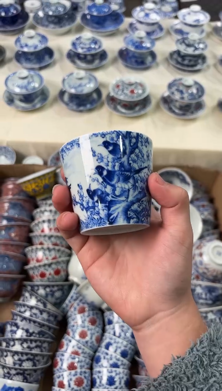 杯子瓷景德镇陶瓷茶具喜上眉梢可乐杯