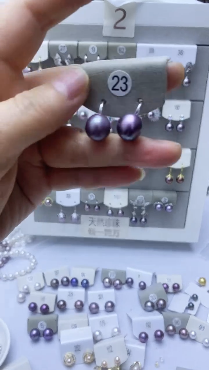 【闪购商品】淡水珍珠耳饰银S925镶嵌23