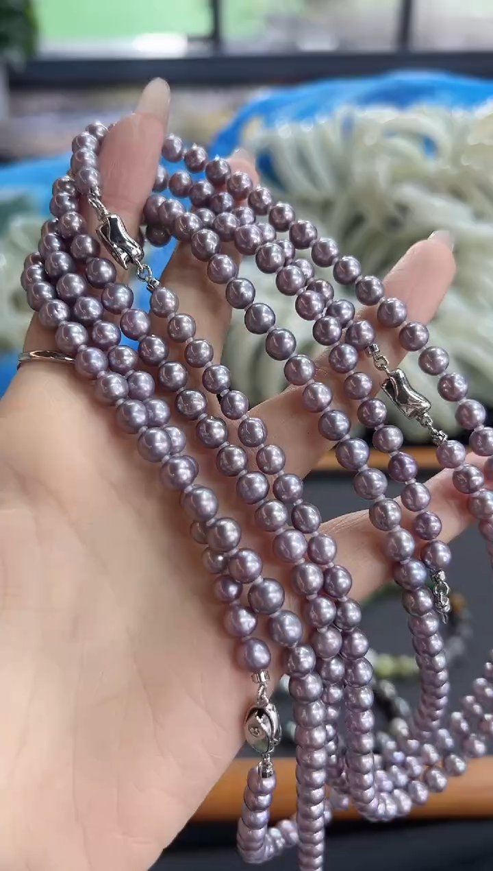 【闪购商品】淡水珍珠颈饰银S925镶嵌v0206