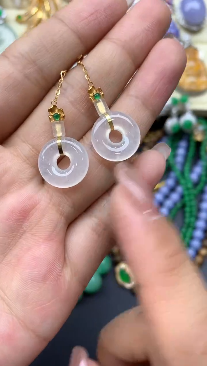 颈饰18K金镶嵌翡翠127-中国好珍宝