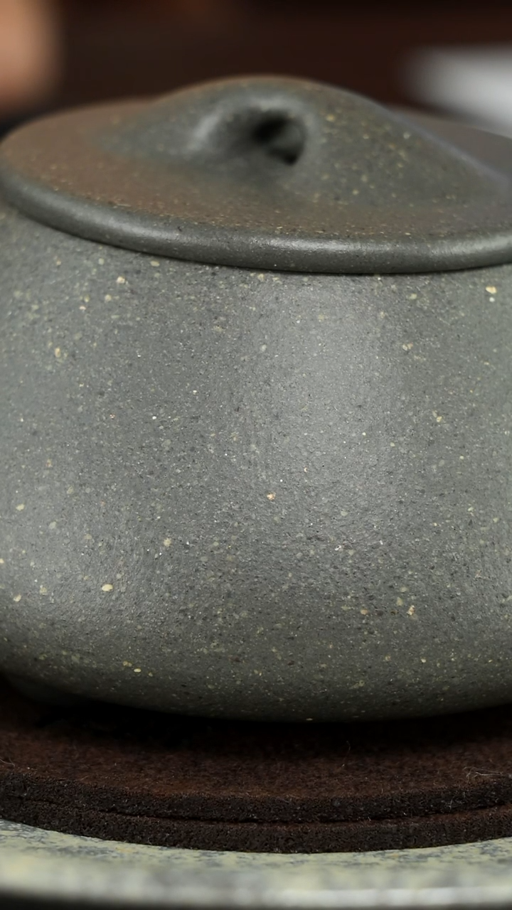 茶壶紫砂白**?天青300毫升微瑕