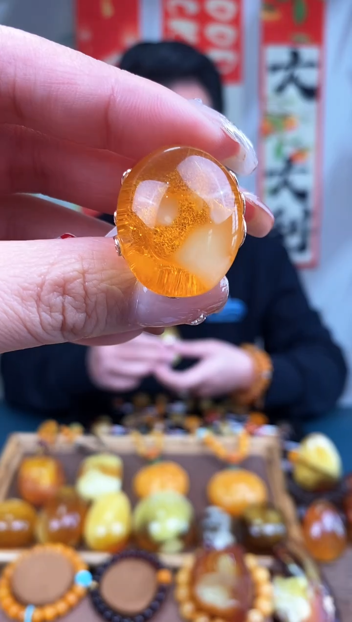 【闪购商品】琥珀裸石银S925镶嵌基地发货 一物一证 顺丰包邮