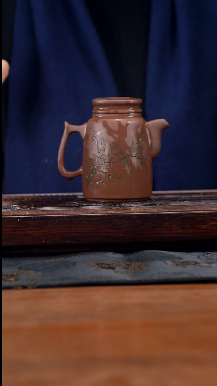 【闪购商品】紫砂茶壶245cc黄龙山原矿紫泥高帽汉方3