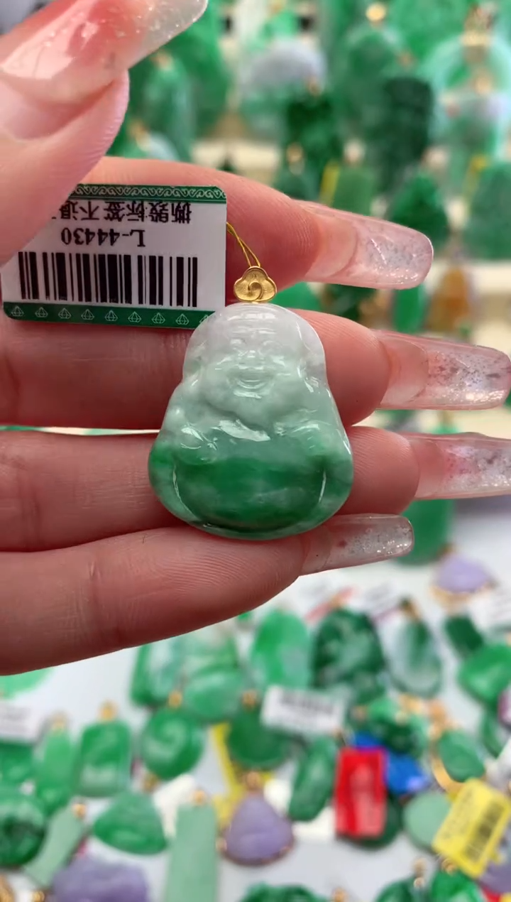 【闪购商品】翡翠颈饰18K金镶嵌挂件