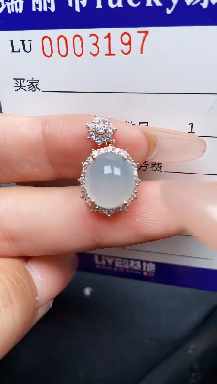 【闪购商品】翡翠颈饰银S925镶嵌3197