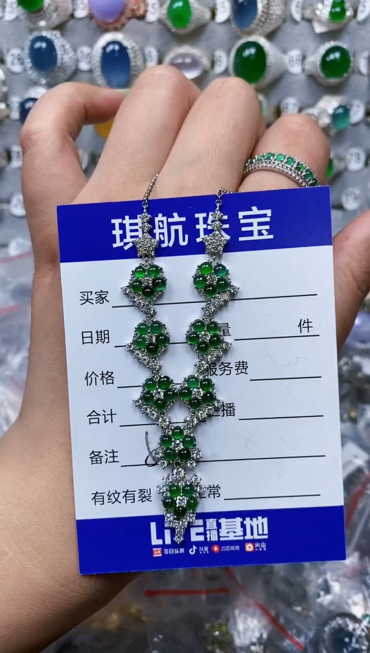 【闪购商品】翡翠颈饰银S925镶嵌0568