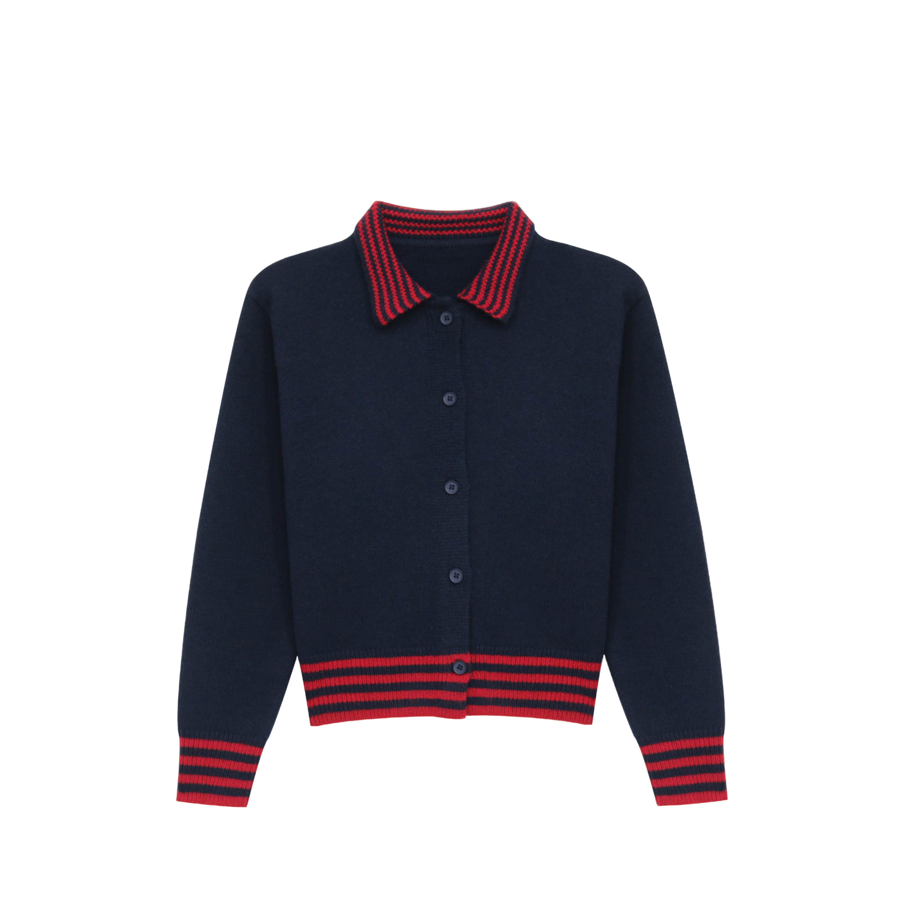 时尚撞色POLO领厚毛衣EHOMB062 （清仓）