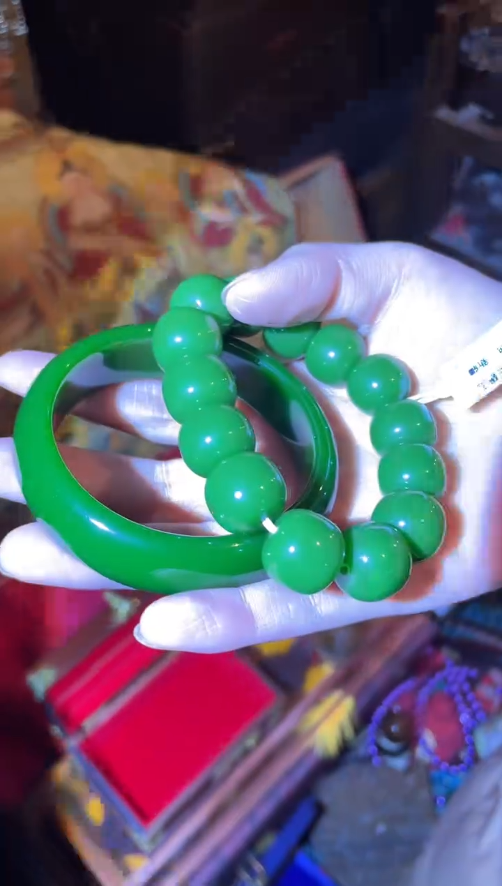 【闪购商品】和田玉挂件未镶嵌和绿桶川+单个和绿