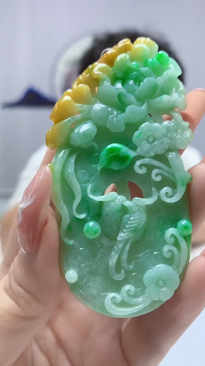 【闪购商品】定制翡翠未镶嵌4688DD-毛货挂件189