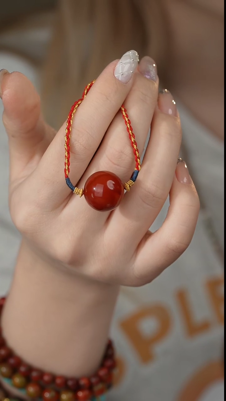 【闪购商品】南红玛瑙吊坠18K金镶嵌A13（多样性发一件）