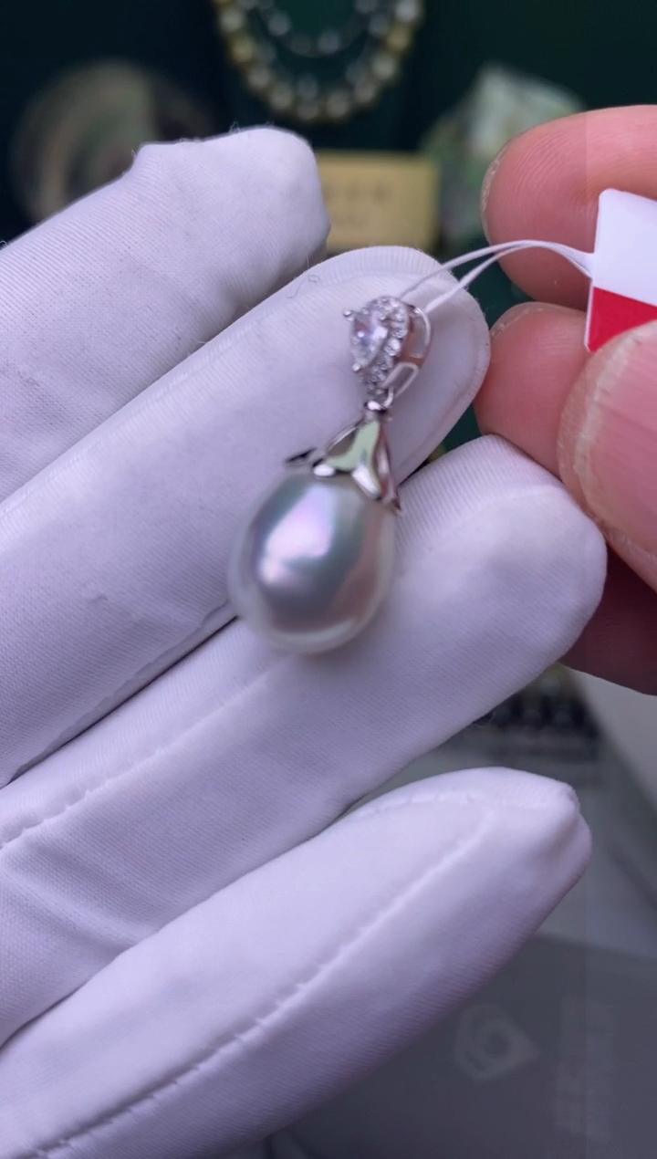 【闪购商品】海水珍珠颈饰银S925镶嵌11-12