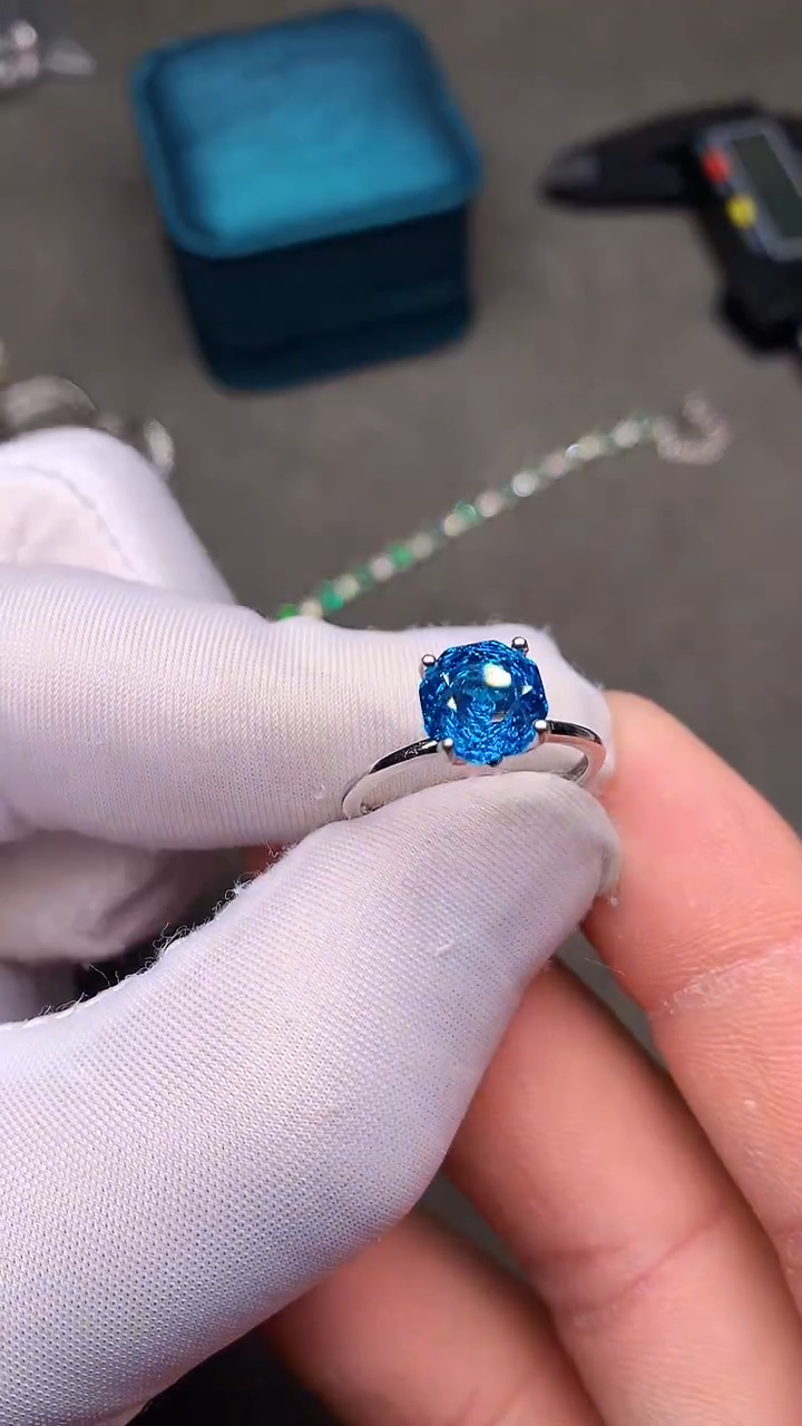 【闪购商品】托帕石戒指银S925镶嵌·····