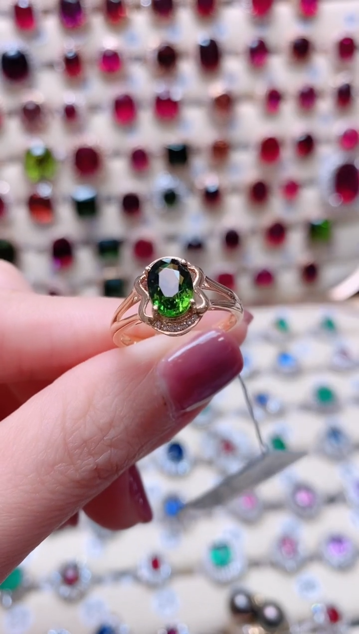 【闪购商品】碧玺18K金戒指18K金镶嵌1