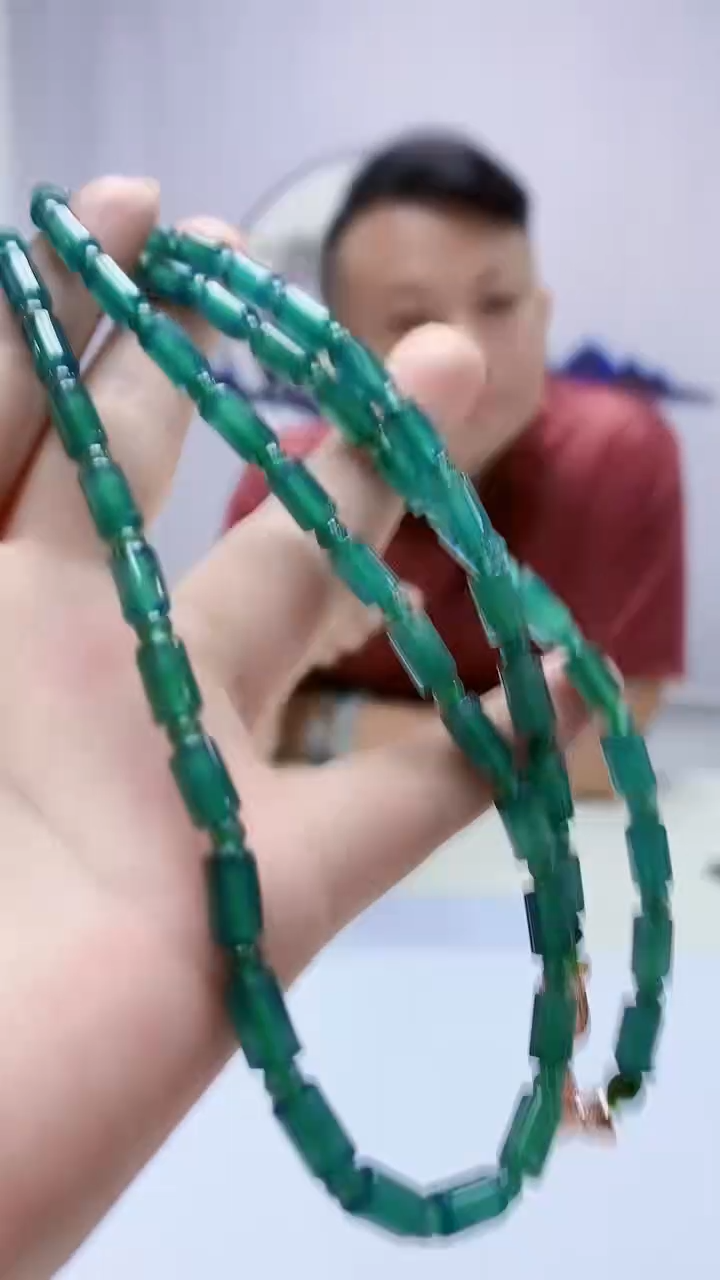定制翡翠未镶嵌4969ms-毛货193珠链