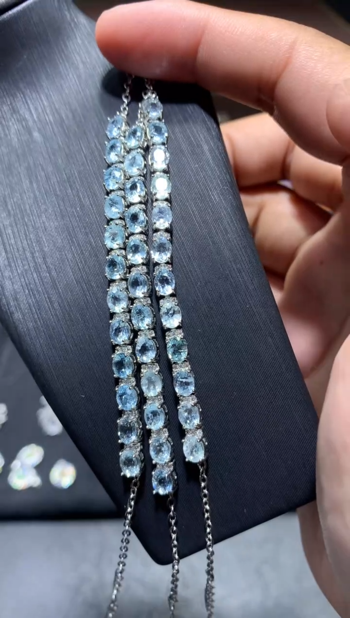 未镶嵌手链海蓝宝石K85【多样性发其一】