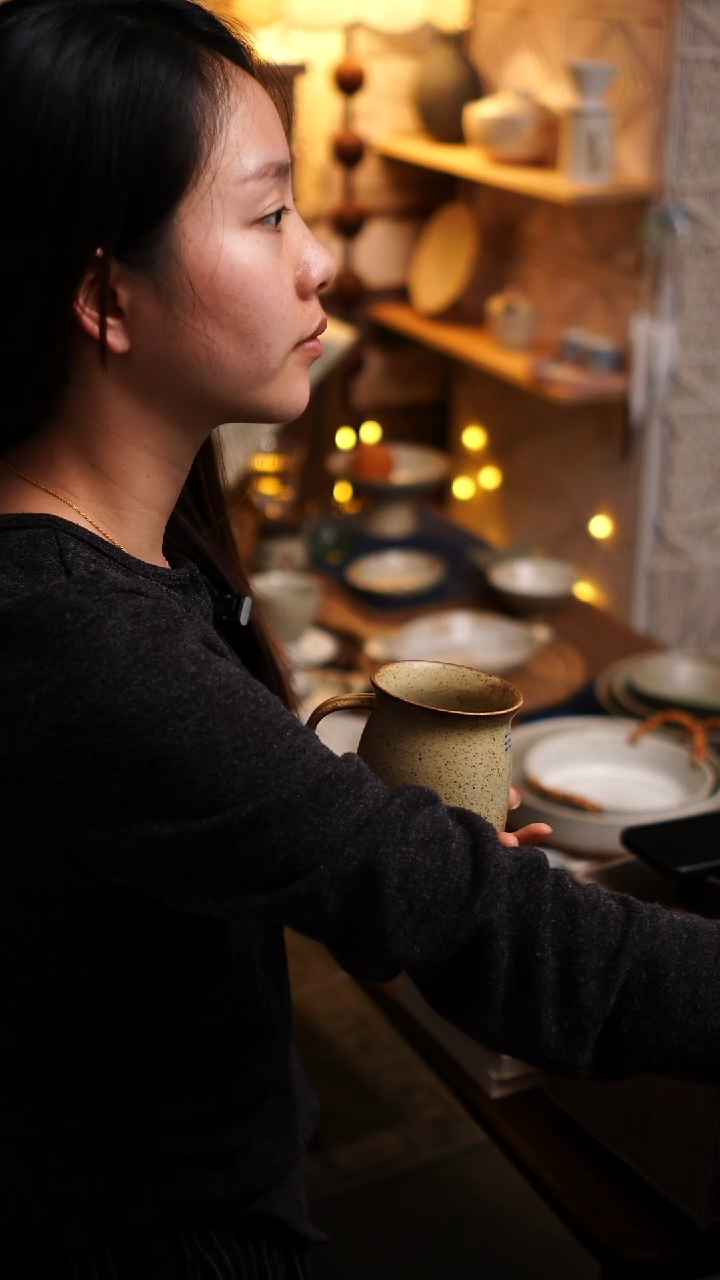 普通钢化玻璃双饮款蔓心手工粗陶福利