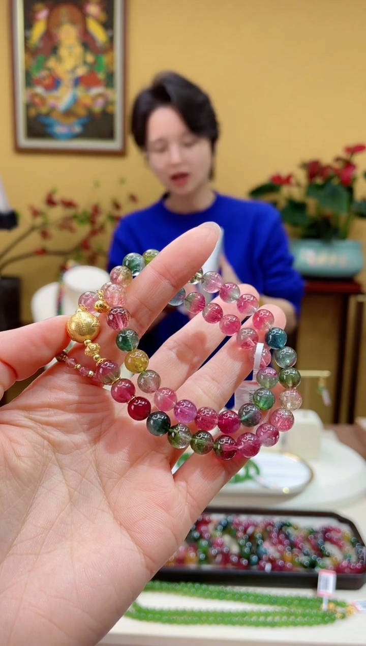 【闪购商品】碧玺手串18K金镶嵌5@@ZY41118006