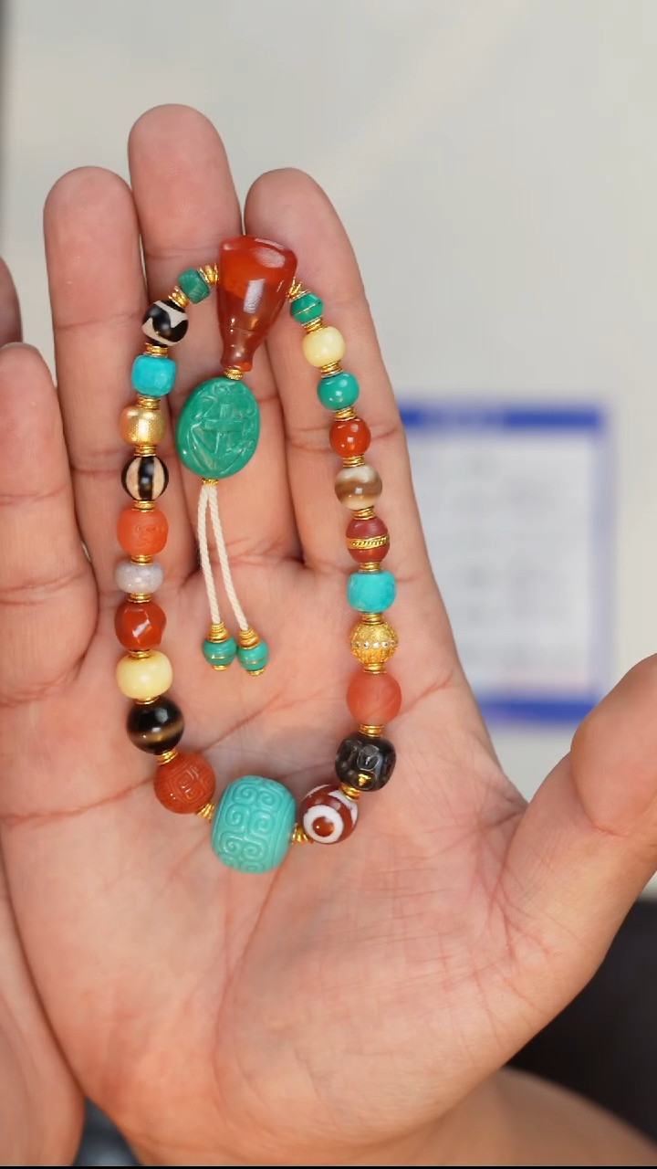 【闪购商品】绿松石手持未镶嵌绿松石多宝手持