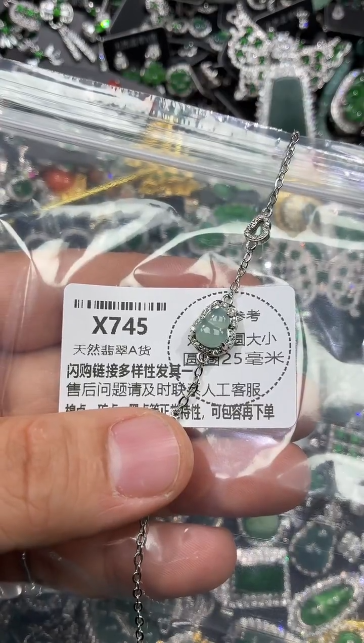 颈饰未镶嵌翡翠X745手链