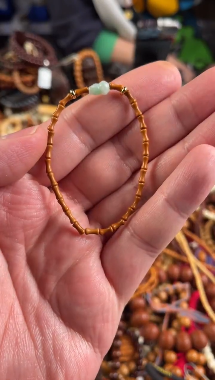 吊坠橄榄核王胖子文玩工作室核壁竹节搭配款