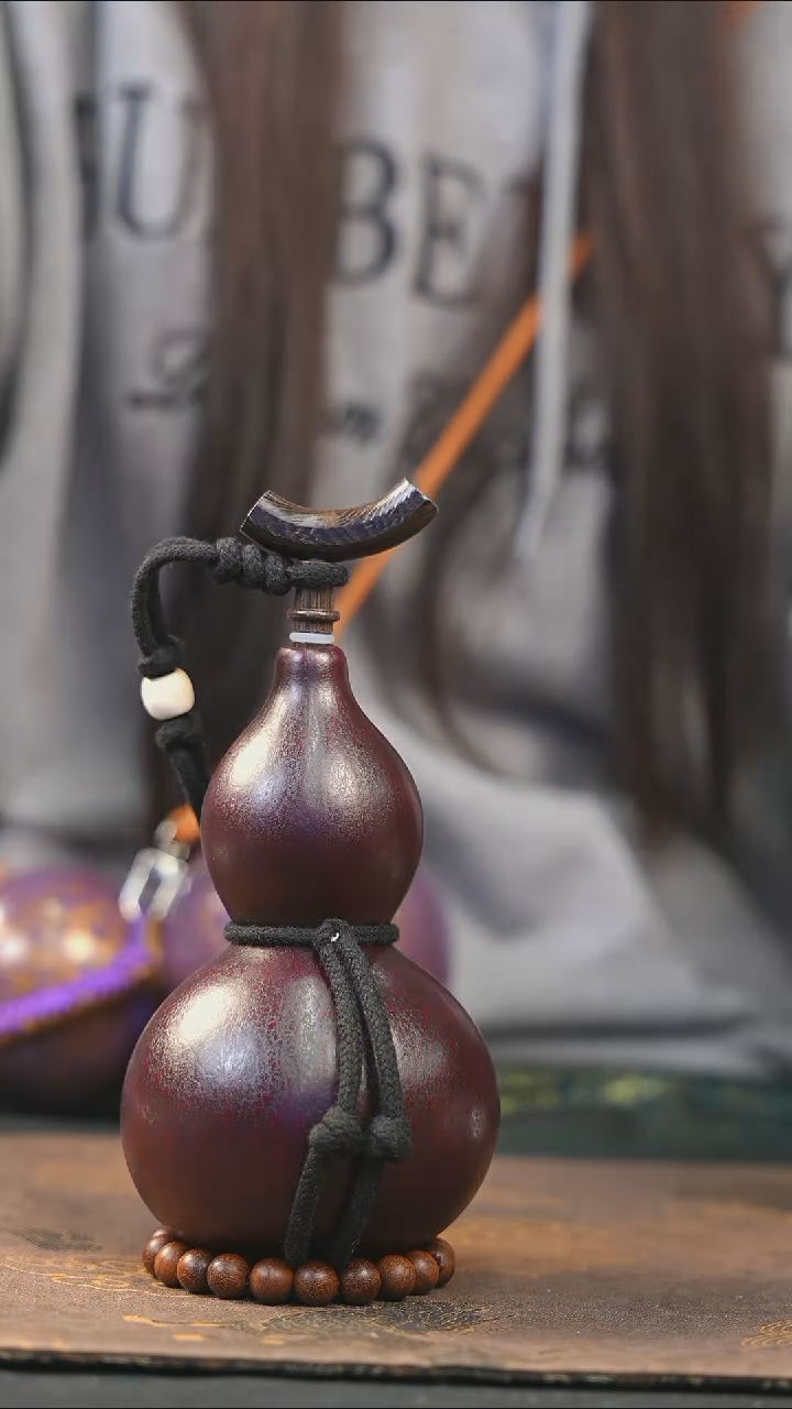 【闪购商品】XJ185大漆酒葫芦不包手串及旋转底座