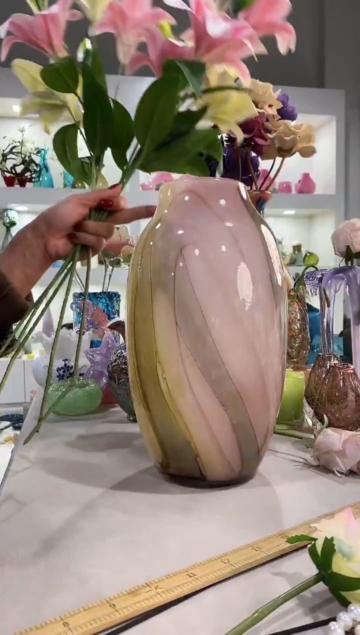 慕忆家手作琉璃花瓶瑕疵