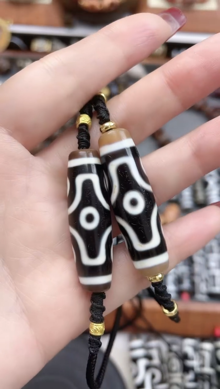 【闪购商品】玛瑙/玉髓珠珠未镶嵌聚缘古风十字六眼多样性发1个