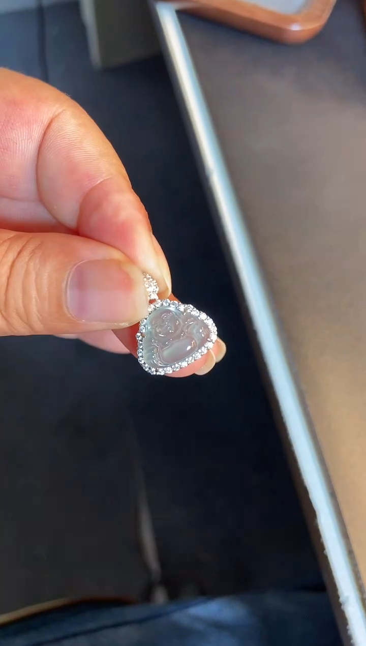 吊坠(不含链)银S925镶嵌翡翠1