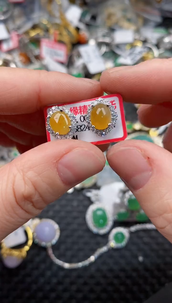 银S925镶嵌戒指翡翠10               6