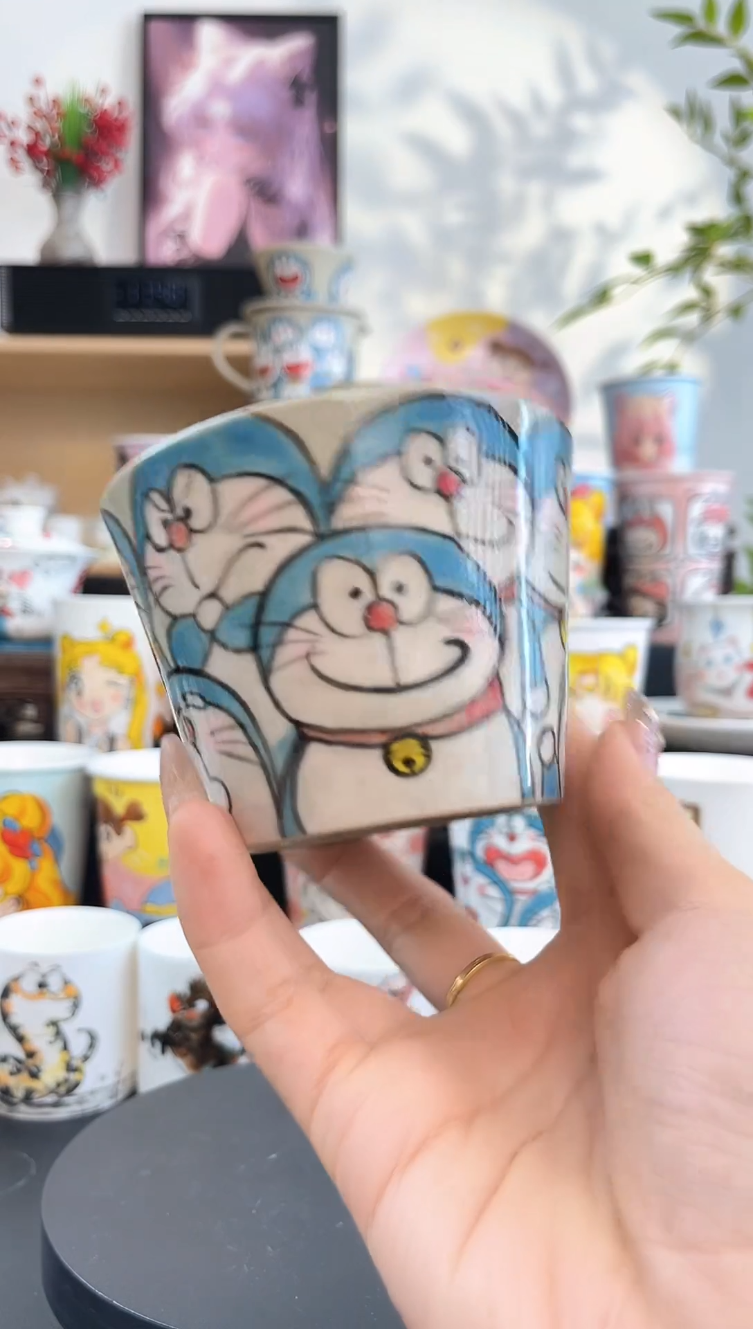 【闪购商品】摆件手工手绘陶瓷小杯杯