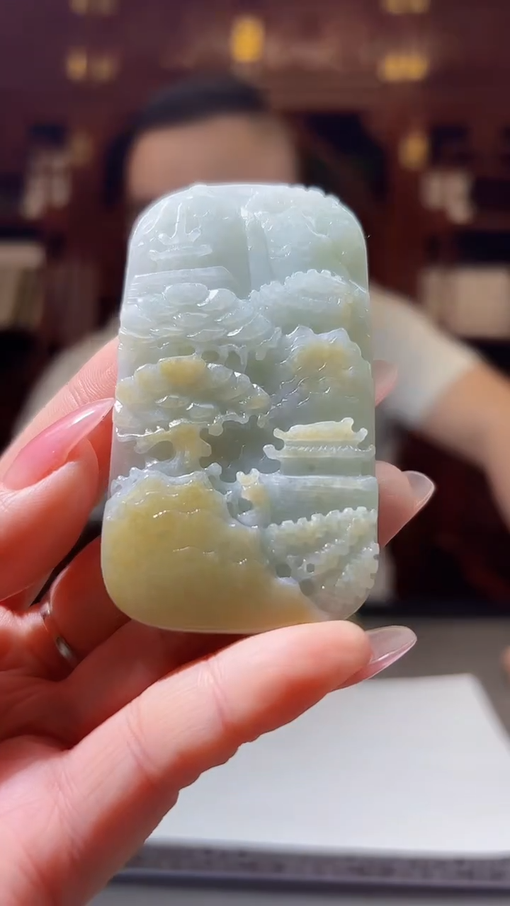 【闪购商品】定制翡翠未镶嵌0214/Y/山水