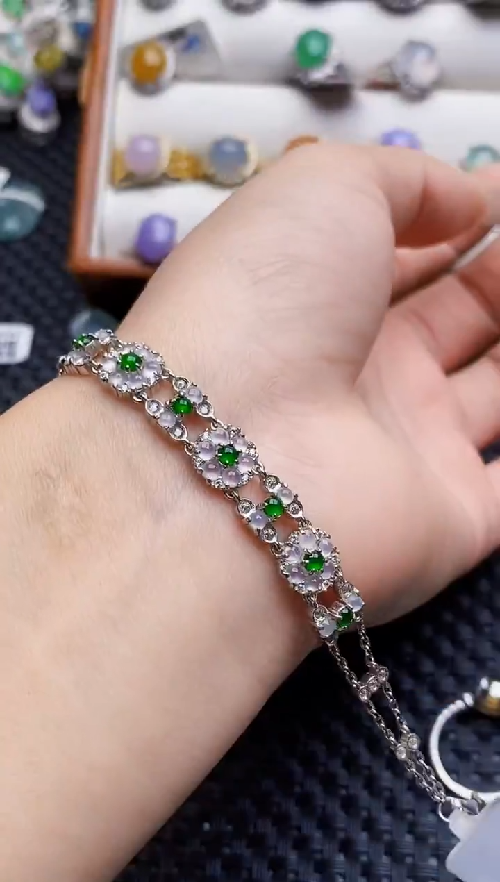 银S925镶嵌戒指翡翠8968