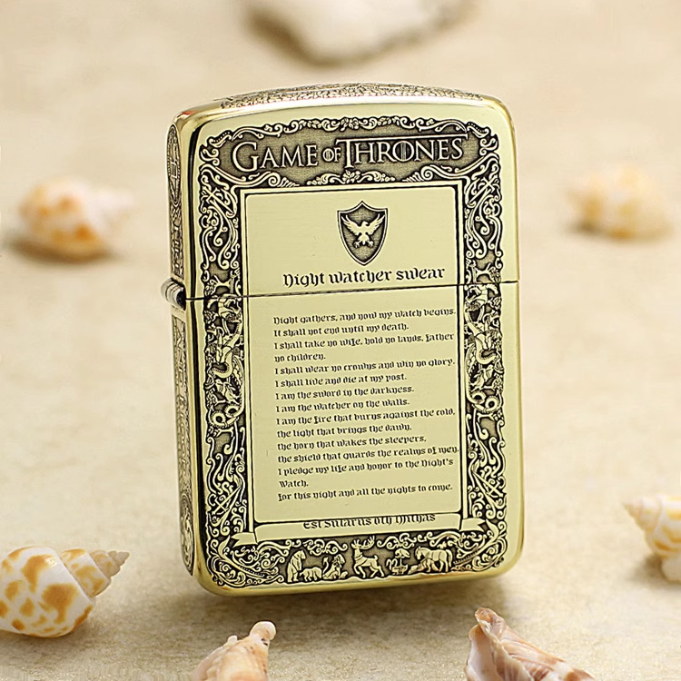 ZIPPO打火机铜1941B复刻冰与火之歌