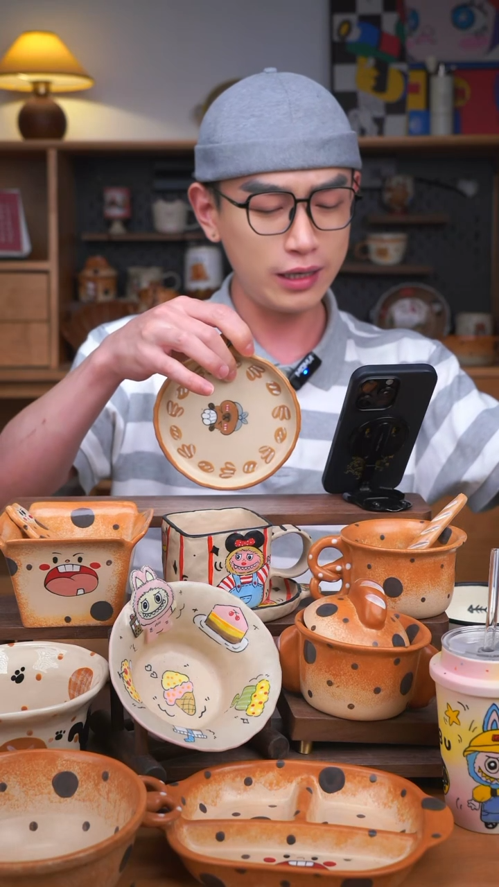 杯子景德镇可爱设计师款陶瓷