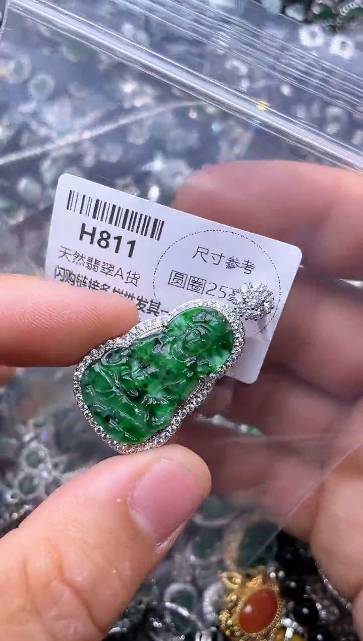 【闪购商品】翡翠颈饰未镶嵌H811吊坠